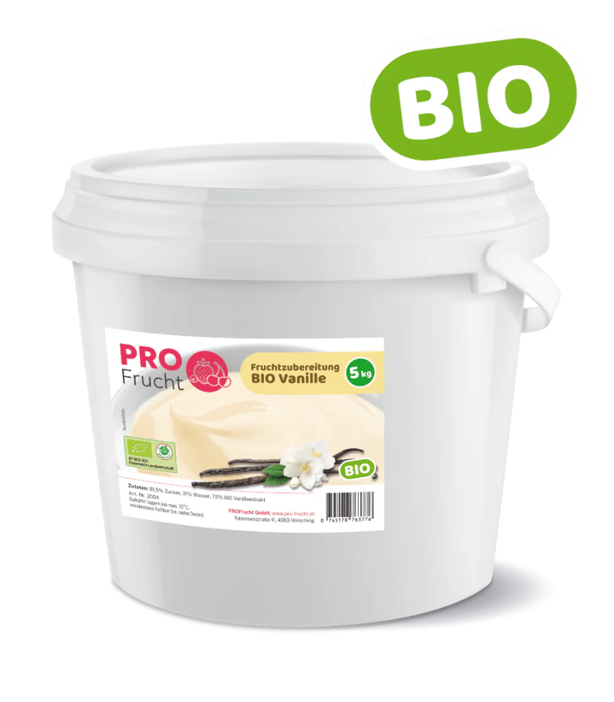 BIO Fruchtzubereitung Vanille, 5kg Gebinde