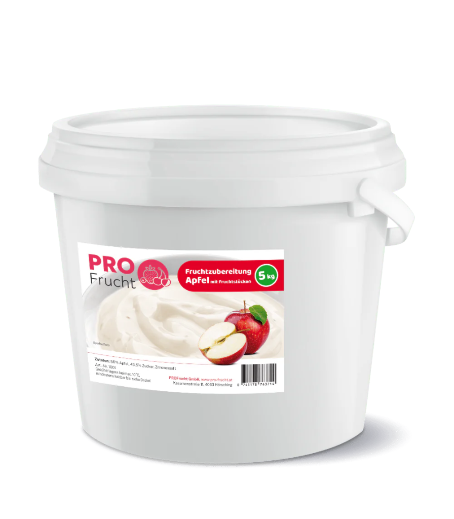 Fruchtzubereitung Apfel mit Fruchtstücken, 5kg Gebinde