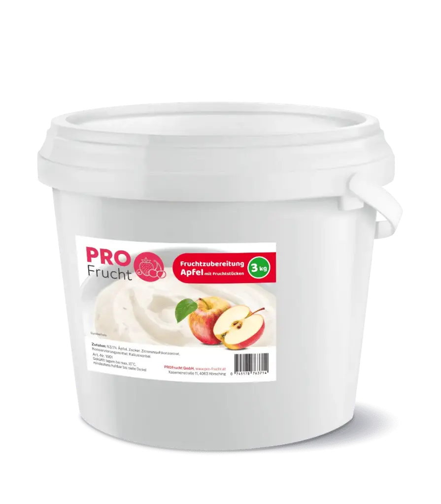 Fruchtzubereitung Apfel mit Fruchtstücken, 3kg Gebinde